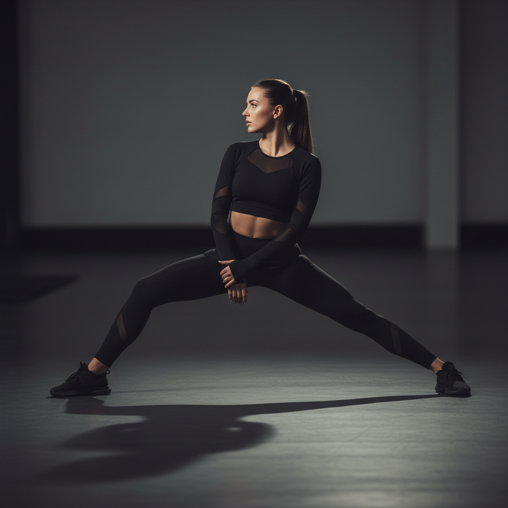 Athlete stretching