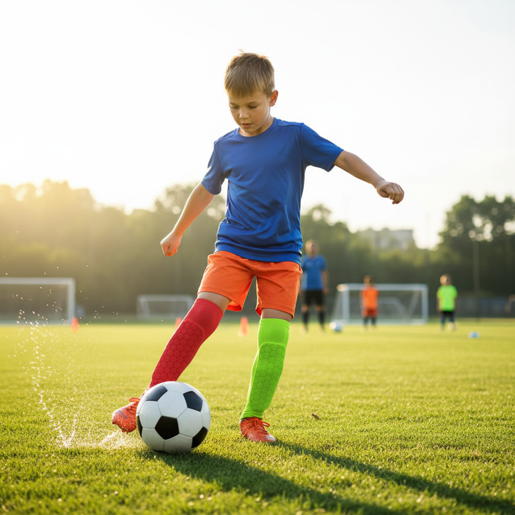Kid soccer training